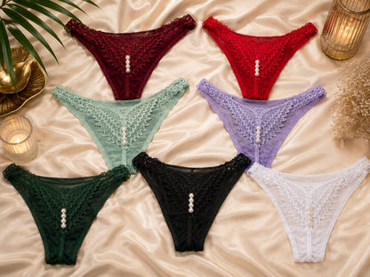 Elegant Lace Thong Panty